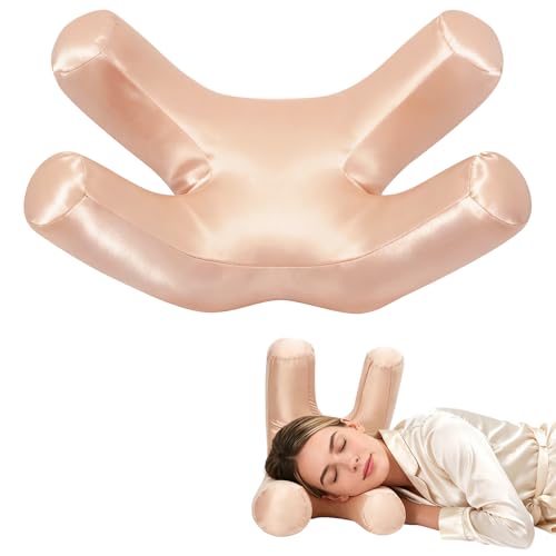 vocheer Anti Wrinkle Pillow for Anti-Aging Ergonomic FacePillows to Prevent Sleep Lines Silky Satin Beauty Pillow for Hair& Skin Care Side Sleeper Support to Reduce Puffiness Amplexus
