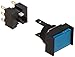 Omron A165-JAA-2 Two Way Guard Type Pushbutton and Switch, Solder Terminal, IP65 Oil Resistant, 16mm Mounting Aperture, Non-Lighted, Alternate Operation, Rectangular, Blue, Double Pole Double Throw Contacts