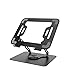 Produktbild Ergonomischer Laptop-Halter mit 360° Drehung, Faltbar & Höhenverstellbar  Perfekt für Homeoffice, Schreibtisch und Unterwegs (schwarz)