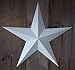 40 Inch Solid White Barn Star Made with Galvanized Metal to Prevent Rusting. Amish Hand Made.