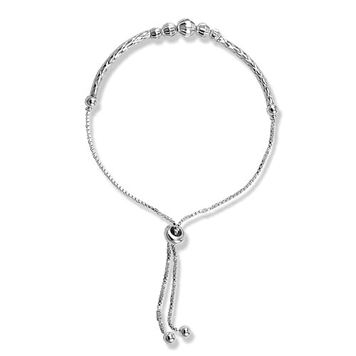 925 Sterling Beaded Bracelet | Silver Bracelet For Girls | Silver Bracelet