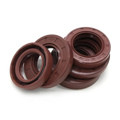 High-Temp Fluorine Rubber Double Lip TC Oil Seal - Leakproof Shaft Seal for Automotive/Industrial Use(30x56x10mm 2pcs)