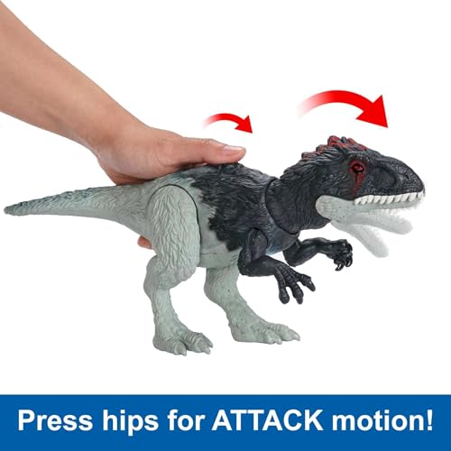 Attaque et son réaliste avec l'Eocarcharia Jurassic World Mattel - 3