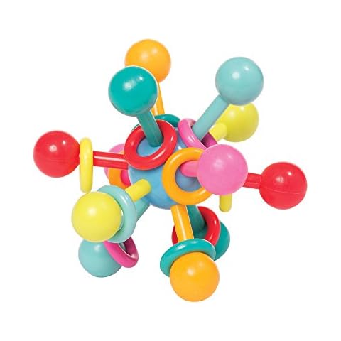 Manhattan Toy Atom Rattle & Teether Grasping Activity Baby Toy, Multicolor, 1 Count (Pack of 1) Cover