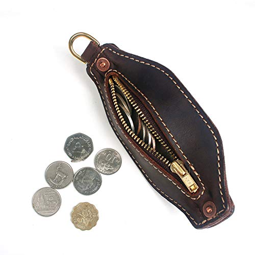 YJSD Fashion Men's Leather Coin Purse, Outdoor Men Edc Self-defense Multi-tool, Self Defense Belt, Handmade Includes Multifunctional Storage