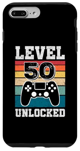 iPhone 7 Plus/8 Plus Level 50 Unlocked 50 Year Old Gamers 50th Birthday Gaming Case