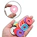 Pine & Linen 60pcs Durable Plastic Loose Leaf Binder Discs, Multicolor Discbound Expansion Discs Rings, Versatile Plastic Binding Rings for Add Extra Pages/DIY Notebooks(35mm/1.38inch)