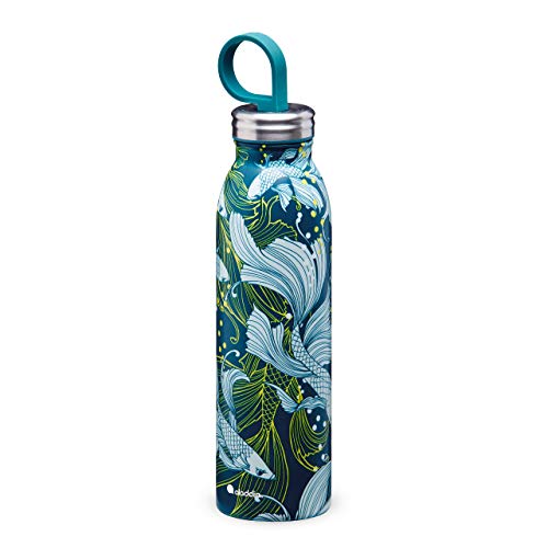 Aladdin Chilled Style Stainless Steel Water Bottle 0.55L Goldfish Green – Insulated Metal Water Bottle - Keeps Cold For 9 Hours - Bpa-Free Thermos Flask - Leakproof - Dishwasher Safe #TOP24