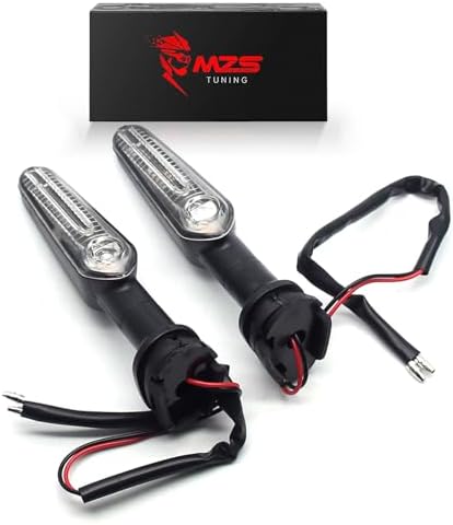 MZS Motorcycle Rear LED Turn Signals – Blue Mini LED Lights, Universal Fit For 6mm/8mm/10mm Holes