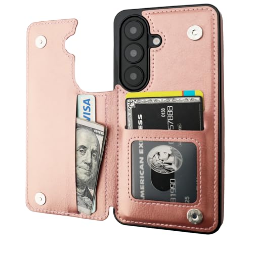 ONETOP for Samsung Galaxy S26 Wallet Case with Card Holder,Rosegold by ONETOP - Used condition - US$14.99