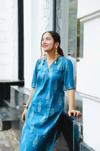 Image of SHIENZY Cotton Blend Kurta Set for Women