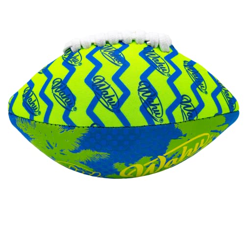 Wahu Mini Football Blue/Green 6.5-Inch Length - 100% Waterproof With Real Laces For Use In And Out Of Water #TOP1