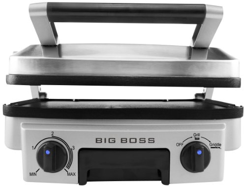 Big Boss Stainless Steel Reversible Grill, 1500-Watt Big Boss Stainless Steel Reversible Grill, 1500-Watt