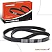 A-Premium Engine Serpentine Drive Belt Compatible with Toyota, Hyundai, Kia & Lexus Cars - Camry, RAV4, Elantra, Sonata, Accent, Tucson, Veloster, Kona, Soul, Optima, Rio, tC, NX350, 49.45 Inch, Gas