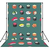 Sushi,Fondo fotográfico, Accesorios para Fotos de 152 x 213 cm para decoración de Fiestas y hogares.