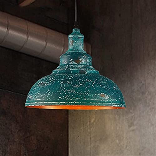 Lámpara de techo vintage en color óxido con diseño industrial retro de hierro de una cabeza