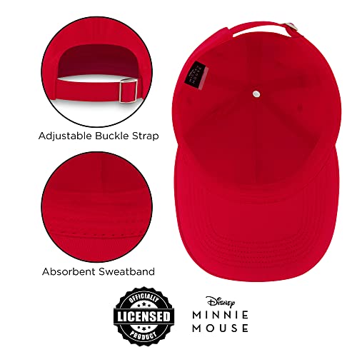 Disney Women's Baseball Cap, Minnie Mouse Adjustable Hat For Adult, Red #TOP6