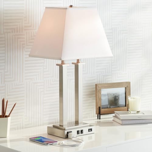 Lámpara de mesa moderna Possini Euro 26" con USB