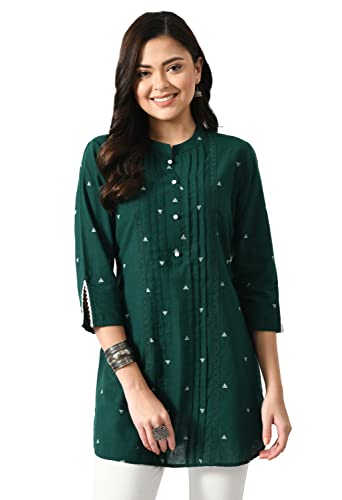 Image of Meesan Women's Casual Ethnic 3 /4 Sleeve Printed Tunic