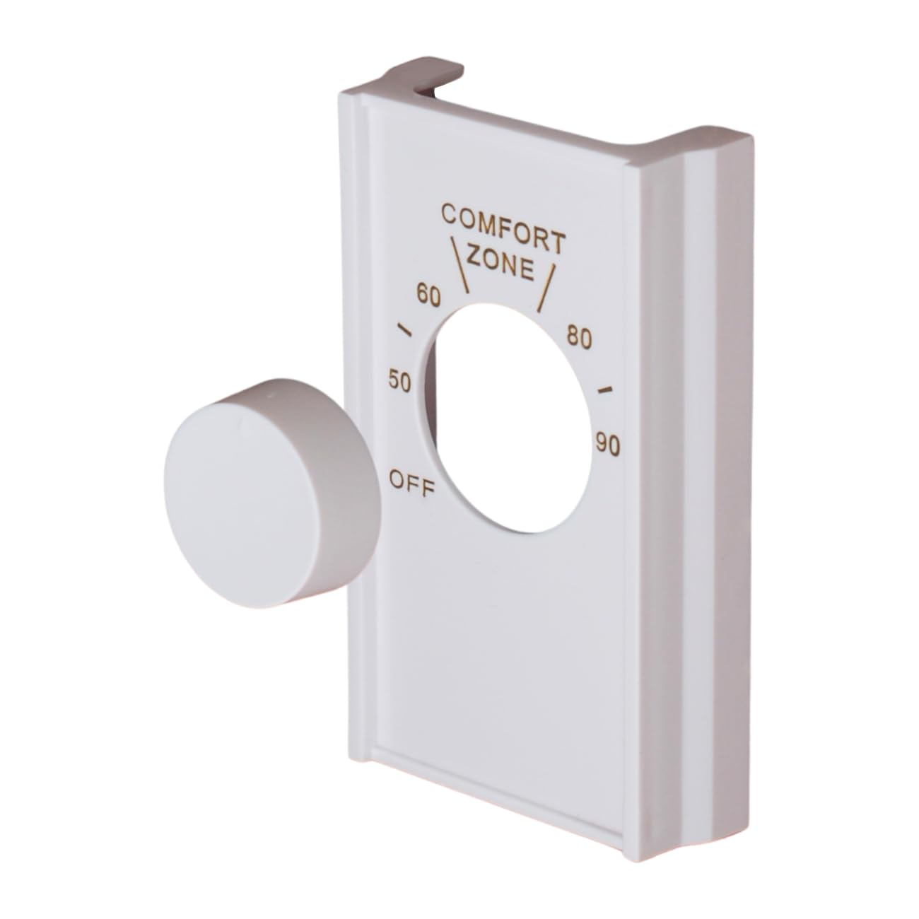 Photo 1 of ****MISSING KNOB*** White Double Pole Line Volt Thermostat Cover with Line Volt Knob For Old Style D22 - HVAC