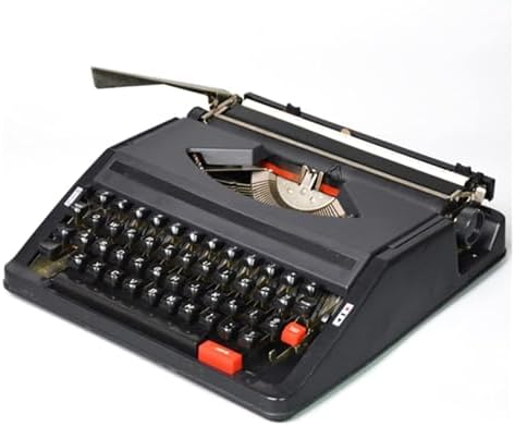 Vintage Portable Manual Typewriter Machine - Classic Retro Writing Tool, Twin Spool Black & Red Ribbon, Ideal for Home Office & Collectors, for Writers