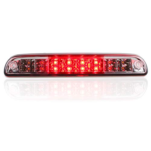 Led 3Rd Brake Light For 99-16 Ford F250 F350 F-450 F-550 Super Duty 93-11 Ford Ranger, 01-05 Ford Explorer Sport Trac High Mount Stop Light Cargo Lamp (Chrome Housing Red Lens) #TOP4
