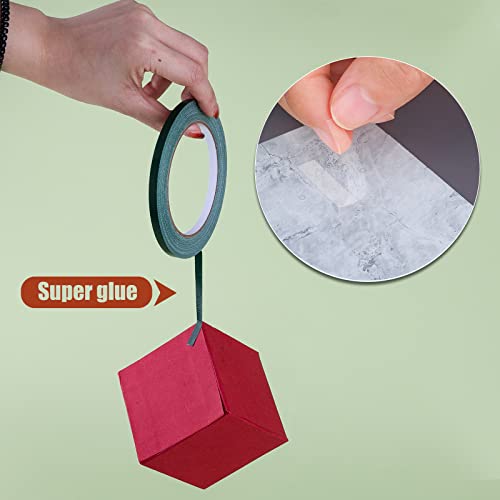 Savita 2 Rolls 1/4Inch Wide Floral Arrangement Tape, Waterproof Floral Tape Craft Florist Tape For Bouquets Stem Vases Artificial Flowers Wreath Floral Arrangement Supplies (Green And Transparent) #TOP2