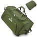 TUGUAN Large Holdall with Wheels, 110L Foldable Roller Duffle Bag & Travel Hand Luggage with Bungee, 28 inch Collapsible & Packable Rolling Duffel for Storage Traveling Camping, Green