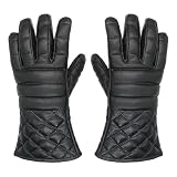 Mythrojan Medieval Swordsman Fencing Gloves Renaissance Cosplay Hema Lightly Padded Leather Swordsman...