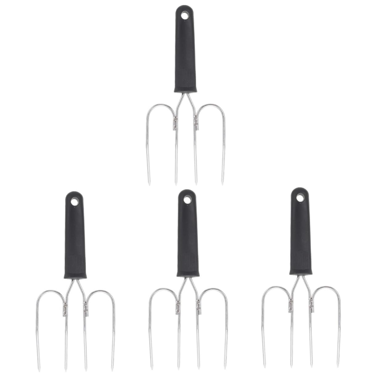 Alipis 4piezas Tenedor De Acero Inoxidable Para Asar Pavo y Pollo Herramienta De Barbacoa Para Camping y Fiestas Al Aire
