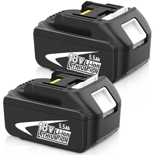 Image of 2X 5500mAh Replacement for Makita Battery 18V 5.5Ah BL1860B BL1860 BL1850 BL1830B BL1830 BL1840 BL1820 BL1835 BL1845 with LED Indicator