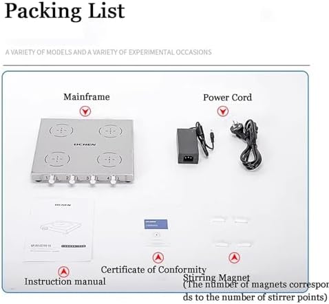 Stainless Steel Magnetic Stirrer Mixer - Lab Stand Mixer with Stepless Speed Control, 20-2000 RPM, Perfect for Blending & Stirring in Laboratories, Research & Experiments