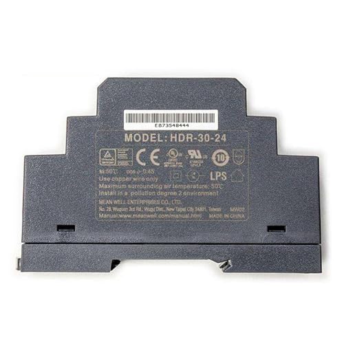 DrapeMania HDR-30-24 DIN Rail Power Supply, 24V 1.3A 30W, Ultra Slim, UL Certified, for Industrial Automation