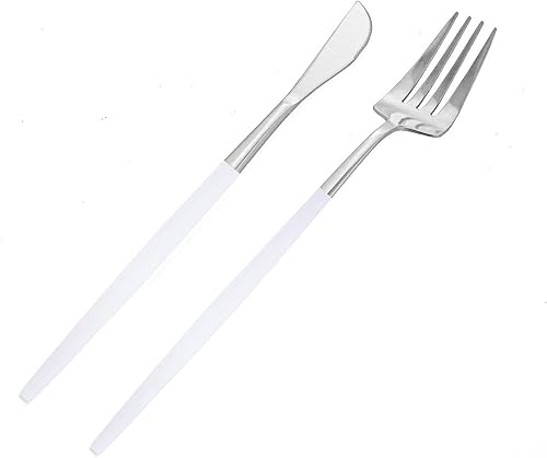 Miniatura 5 de Juego de cubiertos de 24 piezas de cubiertos de acero inoxidable pulido con espejo, moderno, para 6, incluye tenedores, cucharas, cuchillos de