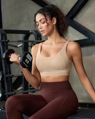 Image of RUNNING GIRL Sports Bra for Women High Support, Molded Cup Supportive High Impact Sports Bras with Sewn in Pads