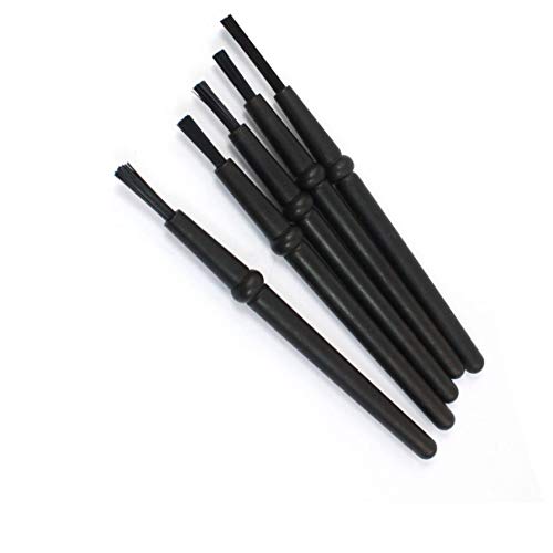 Aexit 14cm 5.5 Audio Cables Long Plastic Handle Ground Conductive Fiber Optic Cables Brushes 5pcs