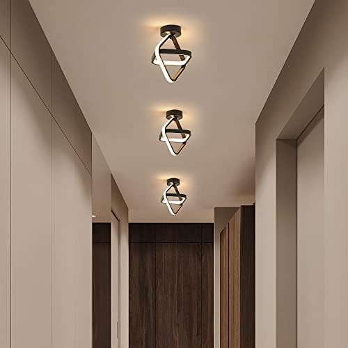 Goeco Nowoczesna Lampa Sufitowa LED, Dekoracyjna Lampa Sufitowa LED 24W 2700LM do korytarza Balkon Schody, 3000K Ciepłe białe światło, średnica 22cm