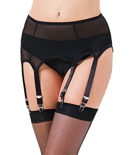 image for E-Laurels Sexy Women's Mesh Suspender/Garter Belt with Six Straps Meta