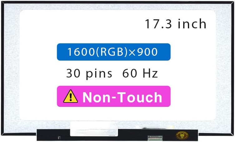 17.3" Screen Replacement for HP 17Z-CP000 17-CP0010NR 17-CP0045CL 17-CP0025CL M51681-001 17-CP2124OD M51682-001 LCD Display Panel (HD+1600(RGB)×900 Non-Touch)