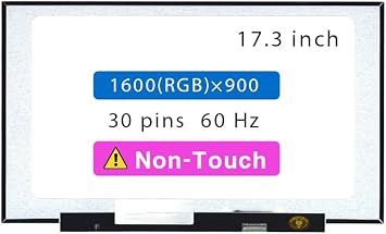 17.3" Screen Replacement for Lenovo FRU 5D10W46595 PN SD10W46596 NT173WDM-N23 V8.0 NT173WDM-N24 NT173WDM-N25 LCD Display Panel 30 pins 60 Hz HD+1600 * 900 Non-Touch