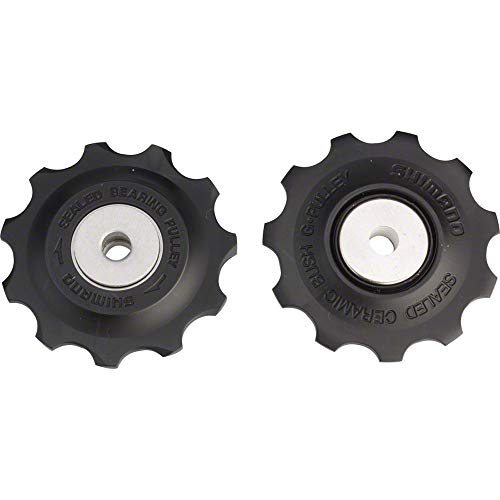 Shimano Schaltröllchen Set - 2 Stück - 9 fach, XT, Ulterga, Saint, Y-5X998150, Schwarz/Silber