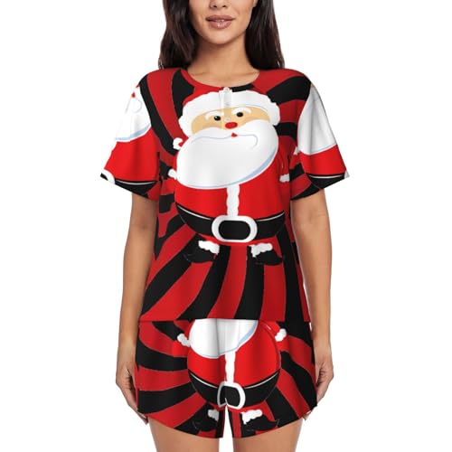 Pijama de Navidad de dos piezas conjunto cómodo con pantalón estampado para dormir en invierno