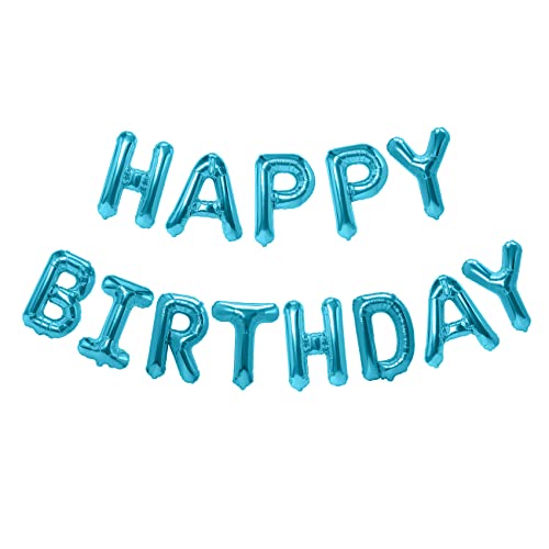 Happy Birthday Balloon, Happy Birthday Banner Blue, 16 Inch, Happy Birthday Balloons, Happy Birthday Balloons Letters, Mylar Foil Blue Happy Birthday Balloon Banner Party Decorations #TOP13