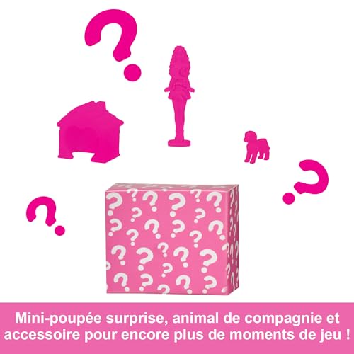 Barbie Coffrets Maison de Poupée Mini BarbieLand comprenant la Maison de Rêve de Barbie en petit format une poupée Barbie surprise de 3 8 cm du mobilier des accessoires + HYF46 - vue 6