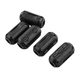 uxcell 5mm Diameter Cable Clip On EMI RFI Noise Ferrite Core Filters 5 Pcs Black