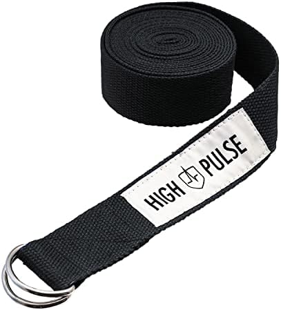 High Pulse® Yoga Strap (300 x 3.8 cm) | Set of 1 or 5 - High-Quality Yoga Strap with Clasp as a Practical Aid for Yoga or Pilates - 100% Cotton