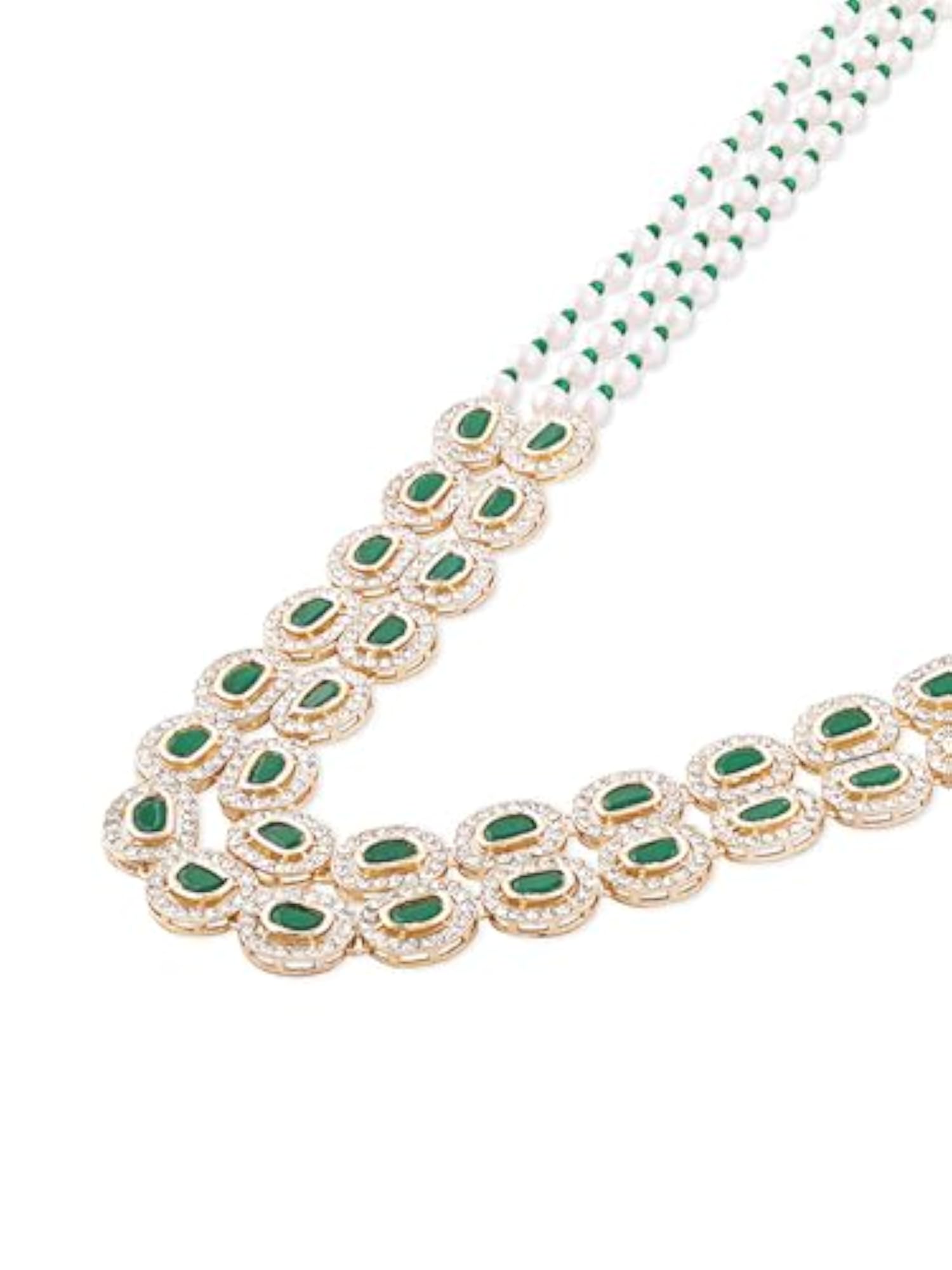 Women's Dazzling Austrian Diamonds Long Necklace & Earring Set