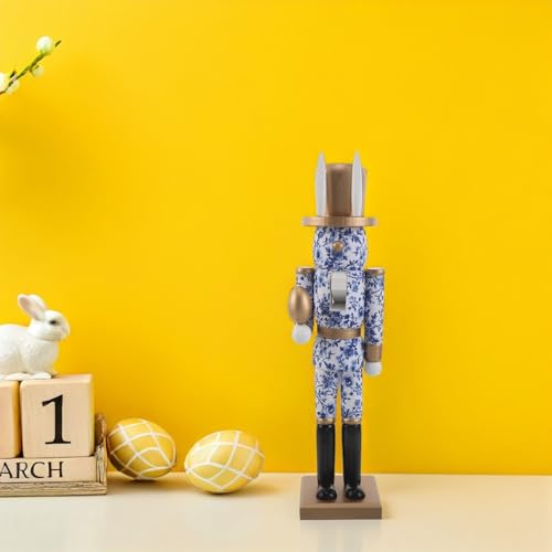 Casse-Noisette Lapin de Pâques en bois compact pour petit espace - 7