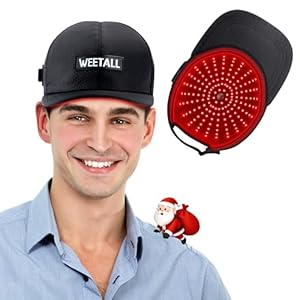 Red Light Therapy for Hair Growth: Cordless Red Light Heating Cap with 2000mAh Rechargeable Battery, Portable Care Tool for Home Use for Men & Women
