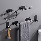 acero inoxidable negro mate Instalación Rápida y Fácil: Hay cinta adhesiva de doble cara impermeable 3M en la parte inferior del artículo. Antes de retirar la película, asegúrate de que la superficie de la pared está limpia y seca, y fíjala en la pared. Entonces puedes usarlo después de 24 horas. Utilizamos cinta adhesiva 3M de alta calidad que es extra fuerte y duradera.